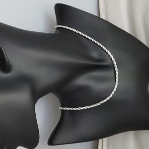 Sterling silver rope chain necklace 18 inches. Brand new, never worn.